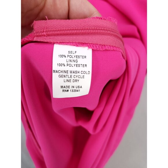 Revolve Amanda Uprichard Jasalina Maxi Dress Size Medium Hot Pink Sexy Party - Picture 12 of 16